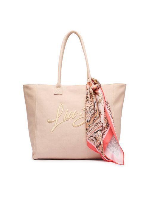 Borsa tote grande con logo ricamato LIU JO | AA6200T546A/32807